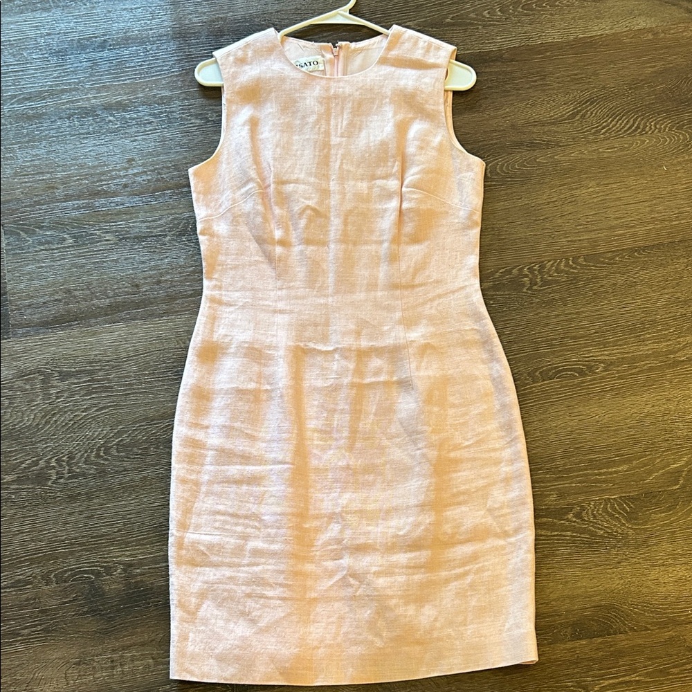 Kamisato Elegant Blush 💯 linen Midi Dress